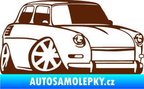 Samolepka Škoda 1000 karikatura pravá hnědá