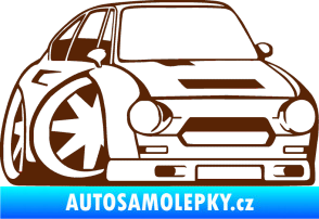 Samolepka Škoda 110r karikatura pravá hnědá