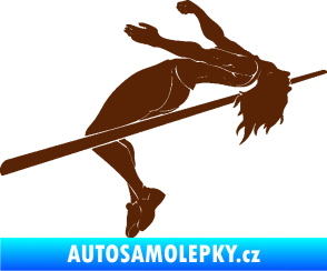 Samolepka Skok do výšky 001 pravá atletika hnědá