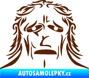 Samolepka Sněžný muž hnědá