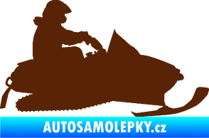 Samolepka Sněžný skútr 002 pravá hnědá