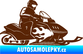 Samolepka Sněžný skútr pravá hnědá