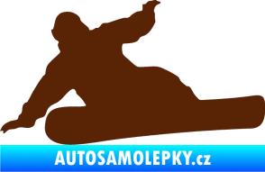 Samolepka Snowboard 001 levá hnědá