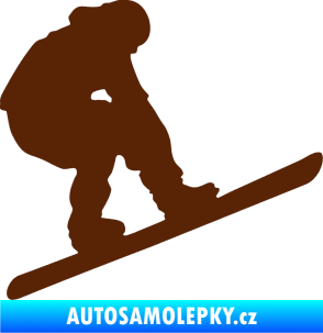 Samolepka Snowboard 002 pravá hnědá