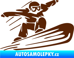 Samolepka Snowboard 014 pravá hnědá