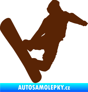 Samolepka Snowboard 020 pravá hnědá