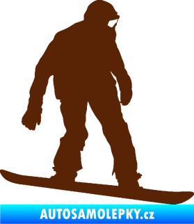 Samolepka Snowboard 027 pravá hnědá