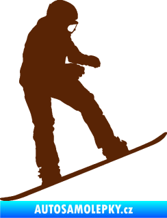 Samolepka Snowboard 030 pravá hnědá