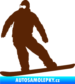 Samolepka Snowboard 034 levá hnědá