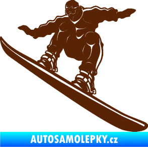 Samolepka Snowboard 038 levá hnědá
