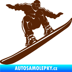 Samolepka Snowboard 038 pravá hnědá