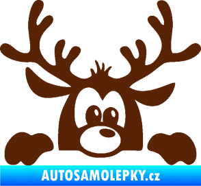 Samolepka Sob 002 pravá vykukuje hnědá