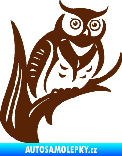 Samolepka Sova 004 pravá hnědá