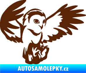 Samolepka Sova 006 pravá hnědá