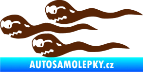 Samolepka Spermie levá hnědá