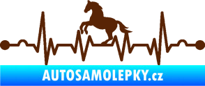 Samolepka Srdeční tep 010 levá  koník hnědá