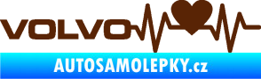 Samolepka Srdeční tep 021 levá Volvo srdcem hnědá