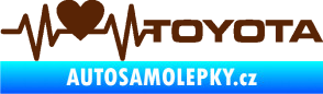 Samolepka Srdeční tep 023 pravá toyota hnědá