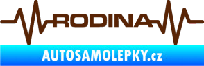 Samolepka Srdeční tep 032 rodina hnědá