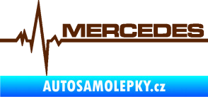 Samolepka Srdeční tep 035 pravá mercedes hnědá