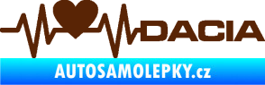 Samolepka Srdeční tep 045 pravá Dacia hnědá