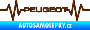Samolepka Srdeční tep 053 Peugeot hnědá