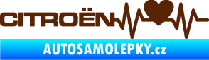Samolepka Srdeční tep 056 levá Citroen hnědá