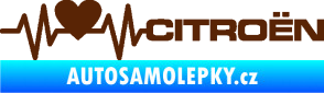Samolepka Srdeční tep 056 pravá Citroen hnědá