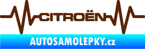 Samolepka Srdeční tep 057 Citroen hnědá