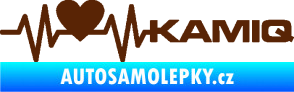 Samolepka Srdeční tep 066 pravá Kamiq hnědá