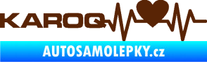 Samolepka Srdeční tep 068 levá Karoq hnědá