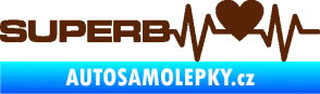 Samolepka Srdeční tep 072 levá Superb hnědá