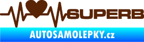 Samolepka Srdeční tep 072 pravá Superb hnědá