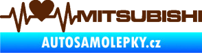 Samolepka Srdeční tep 082 pravá Mitsubishi hnědá