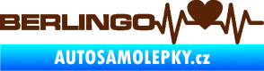 Samolepka Srdeční tep 092 levá Berlingo Citroen hnědá