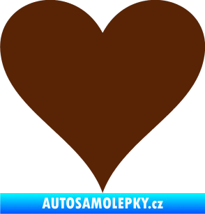 Samolepka Srdíčko 001 hnědá
