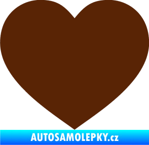 Samolepka Srdíčko 002 hnědá