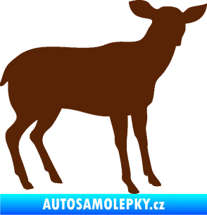 Samolepka Srna 001 pravá hnědá