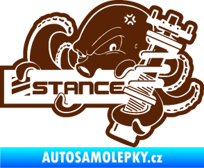 Samolepka Stance nápis s chobotnicí hnědá
