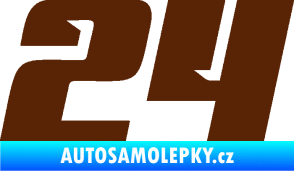 Samolepka Startovní číslo 24 typ 6 hnědá