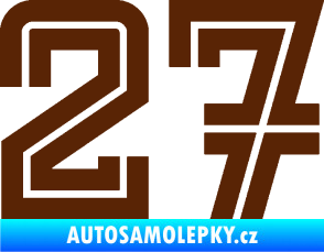 Samolepka Startovní číslo 27 typ 7 hnědá