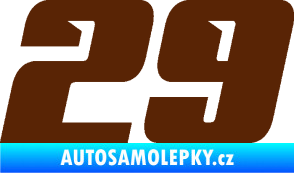 Samolepka Startovní číslo 29 typ 6 hnědá