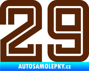 Samolepka Startovní číslo 29 typ 7 hnědá