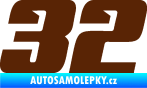 Samolepka Startovní číslo 32 typ 6 hnědá