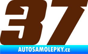 Samolepka Startovní číslo 37 typ 6 hnědá