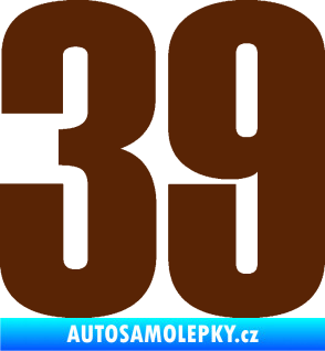 Samolepka Startovní číslo 39 typ 2      hnědá