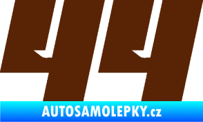 Samolepka Startovní číslo 44 typ 6 hnědá