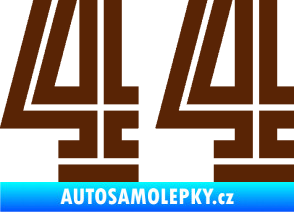 Samolepka Startovní číslo 44 typ 7 hnědá