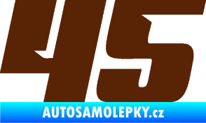 Samolepka Startovní číslo 45 typ 6 hnědá