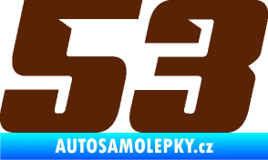 Samolepka Startovní číslo 53 typ 6 hnědá